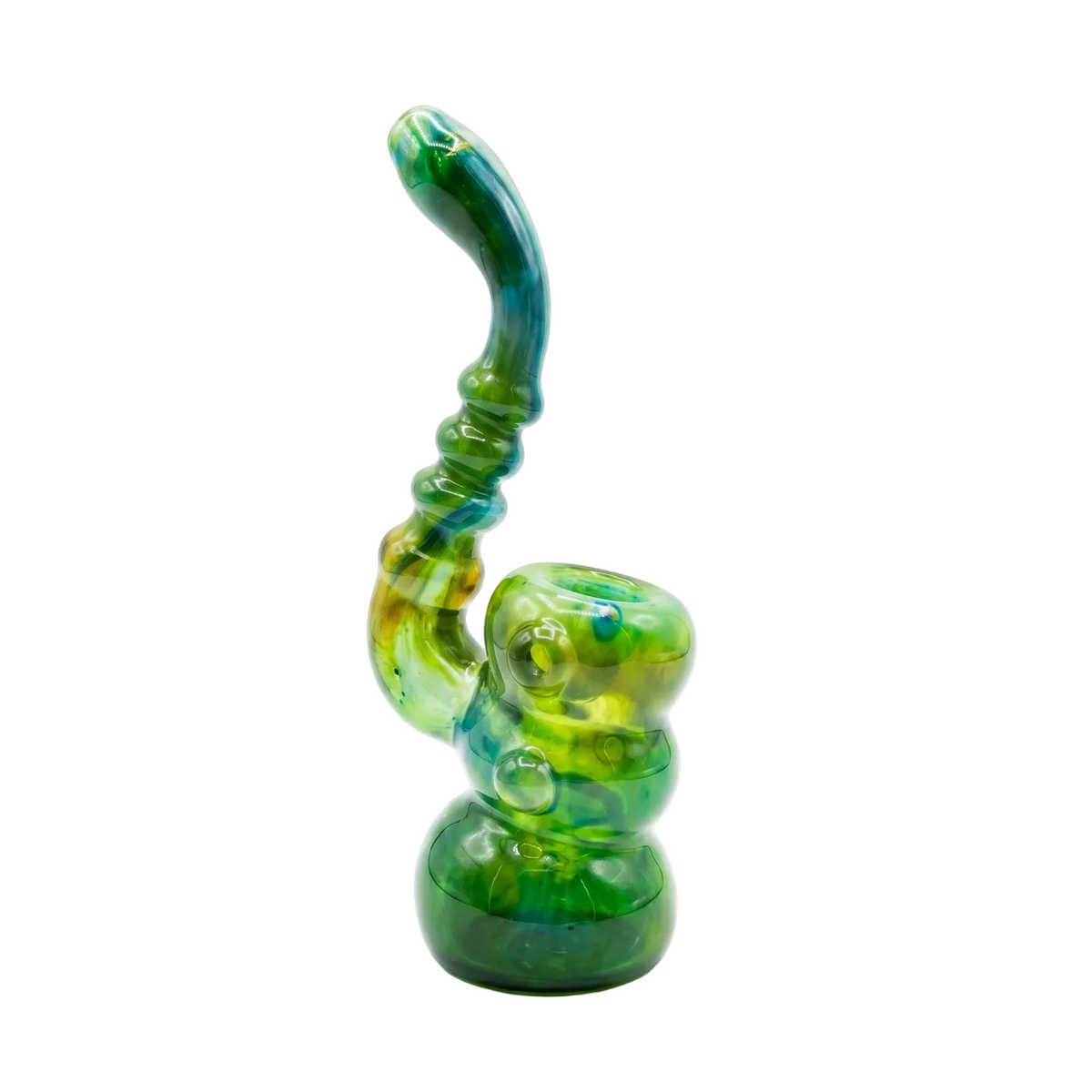 HP - 7" Gold Fumed Double Tube Bubbler Hand Pipe