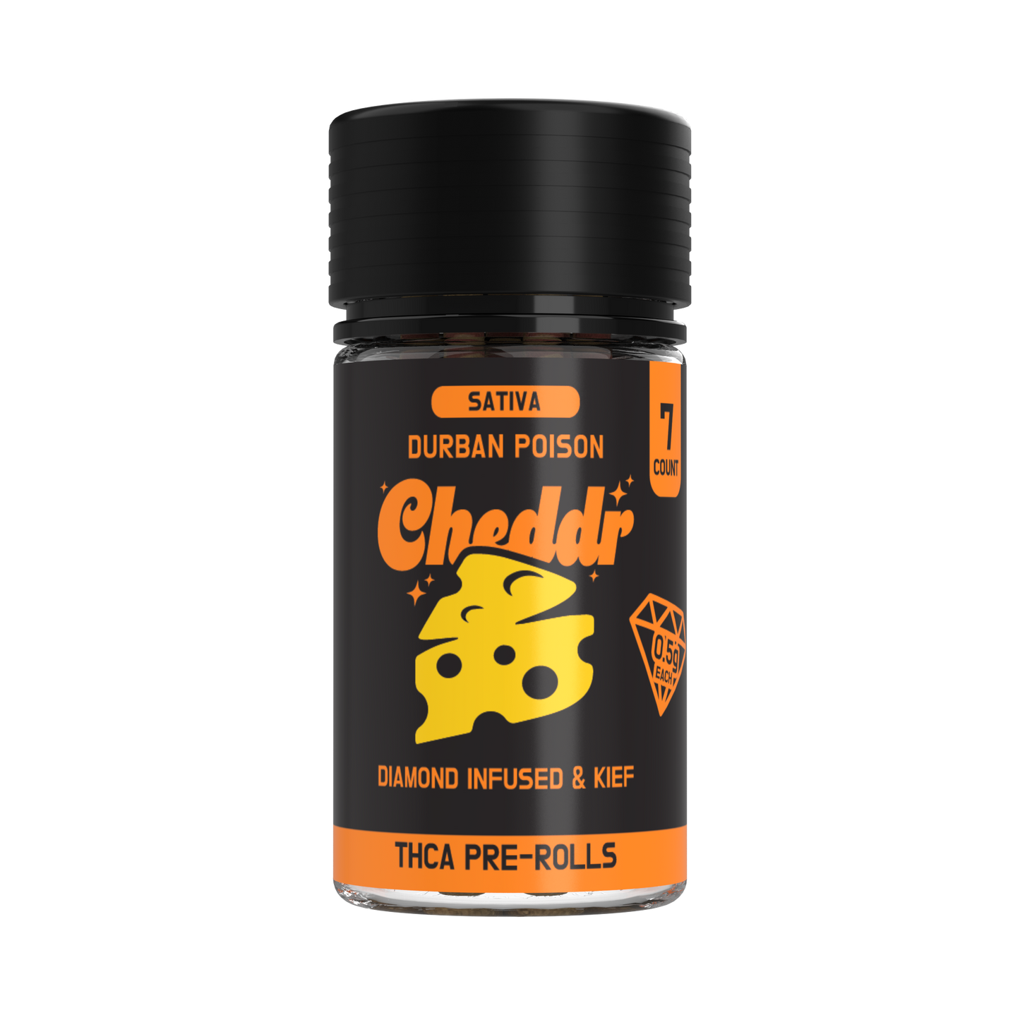 Cheddr .5g Diamond Infused & Kief Pre-Rolls | 7pk - 6ct