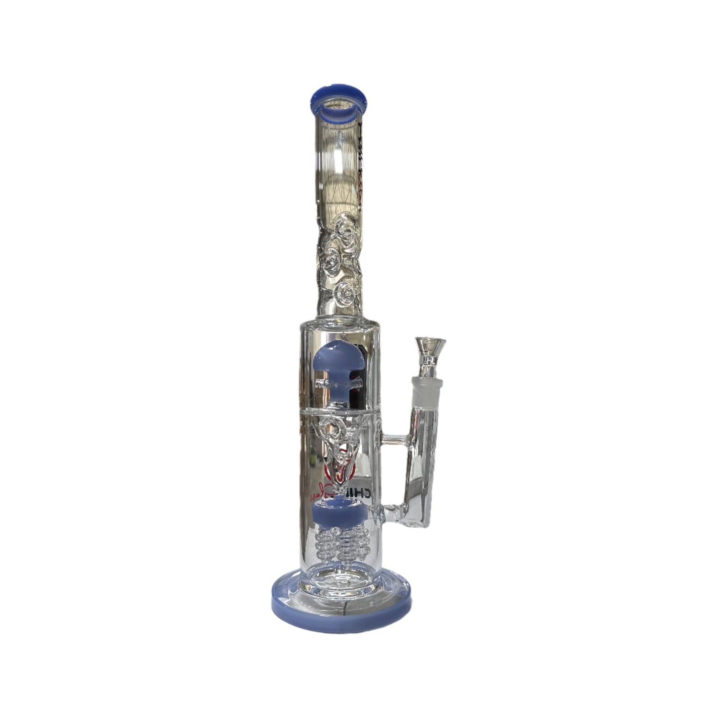 Chill Glass 19.29" Multi Perc Straight Water Pipe - Cobalt Blue*
