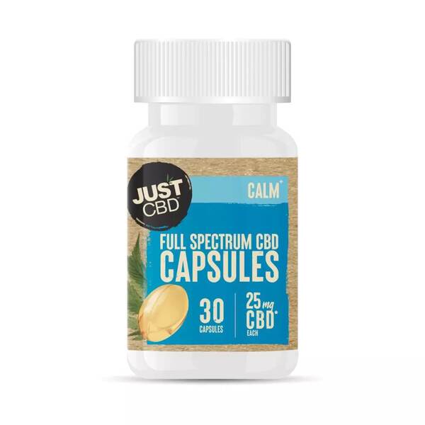 JustCBD - Full Spectrum 25mg CBD Gel Capsules - 30ct - Calm & Sleep Support Variety