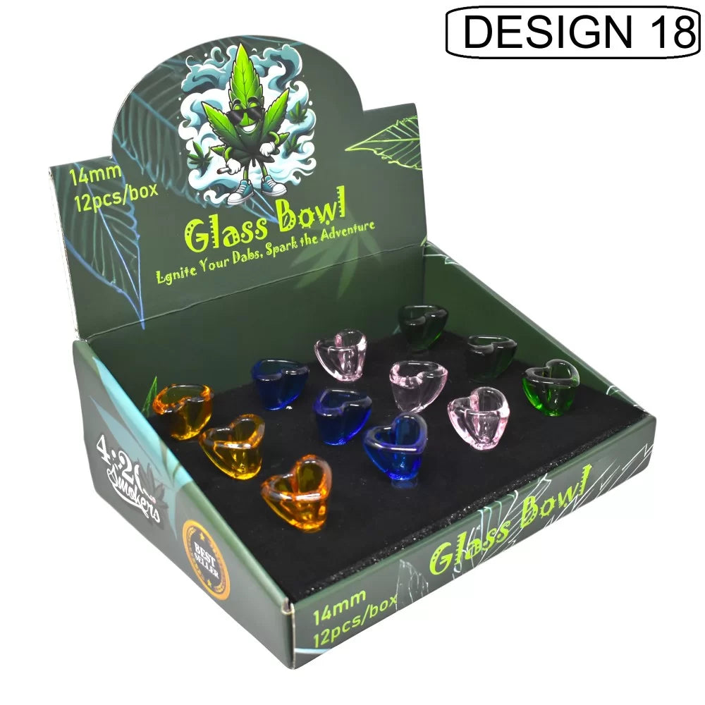 Glass Bowls - 14mm Ignite Your Dabs - Assorted Designs