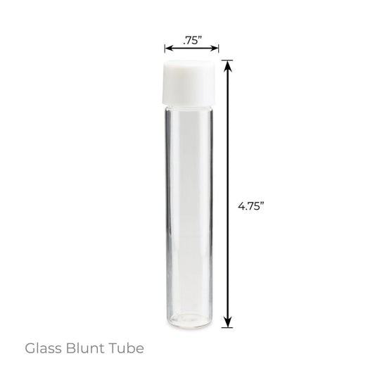Loud Lock Clear Glass Tubes - 100ct - Assorted Tops