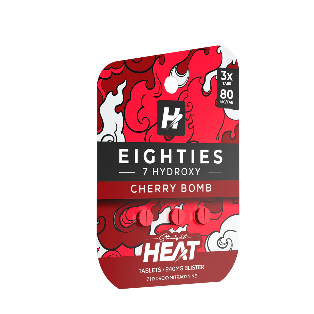 Straight Heat - 80mg 7-OH Tabs - Cherry Bomb - 3pk - 10ct +