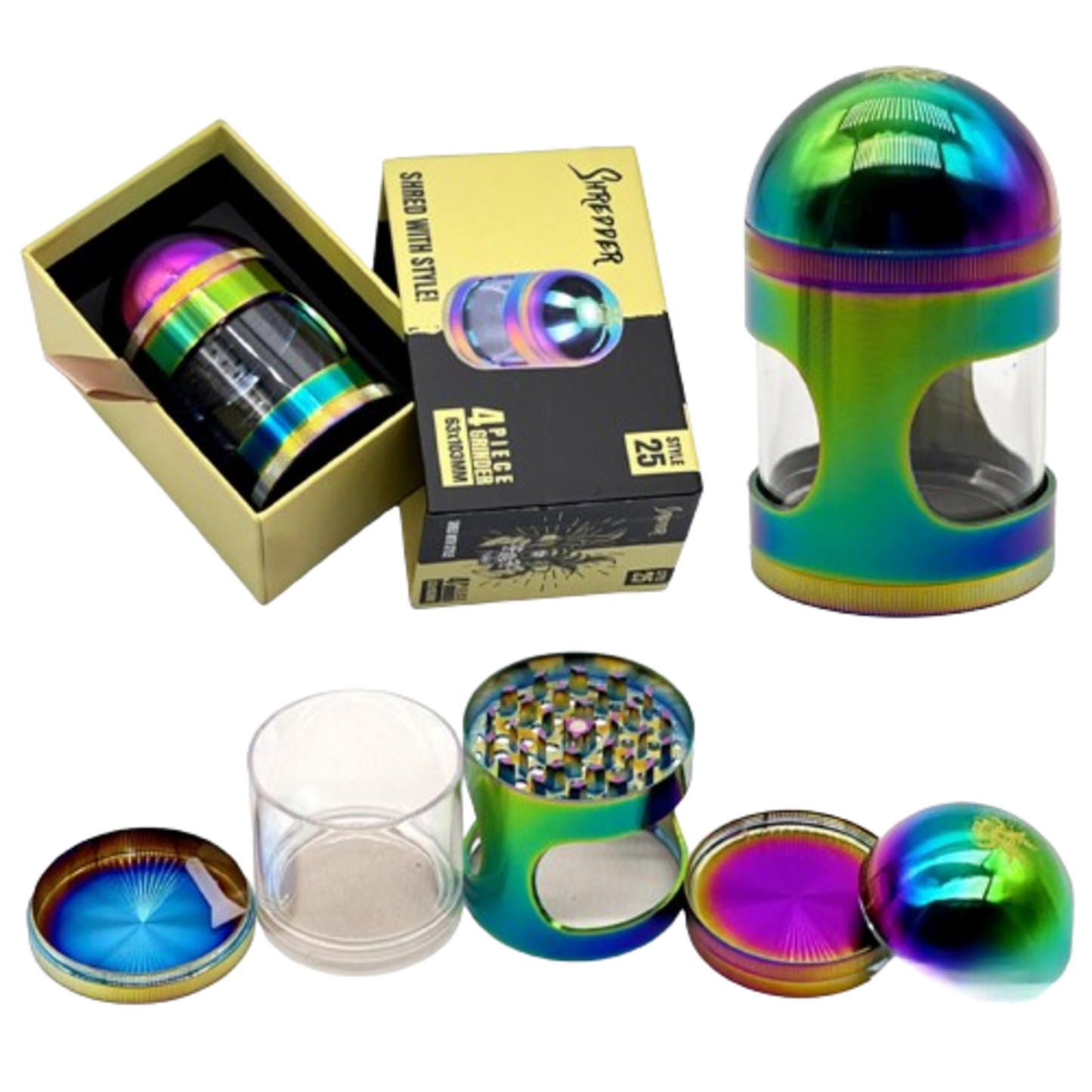 Shredder Grinder (4pc) - 63mm - Rainbow-155 XC #10