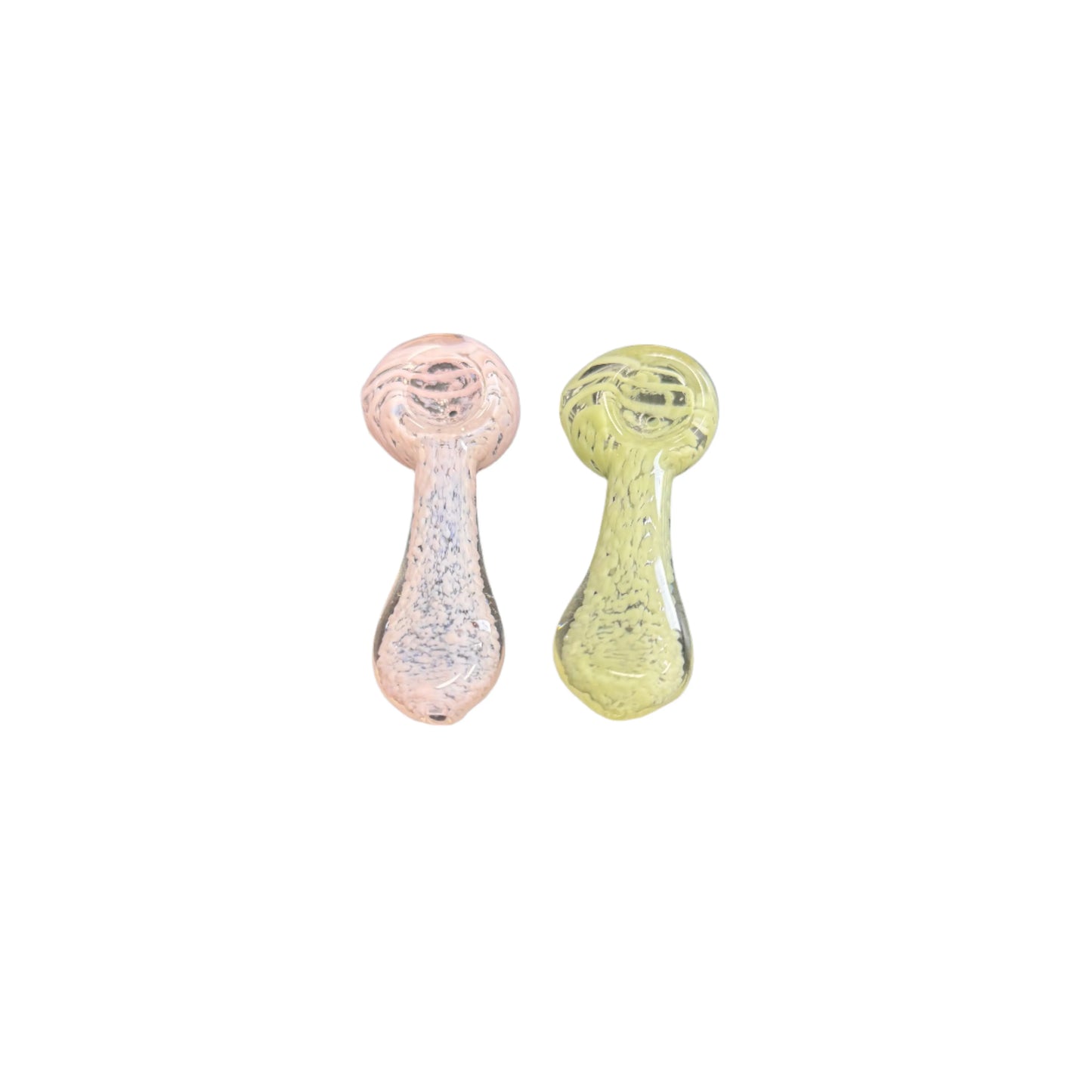 Hand Pipes - 3" Slime Color Frit Art - 7ct