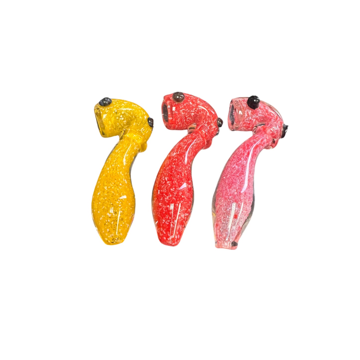 Hand Pipes - Asst Glass - 3ct