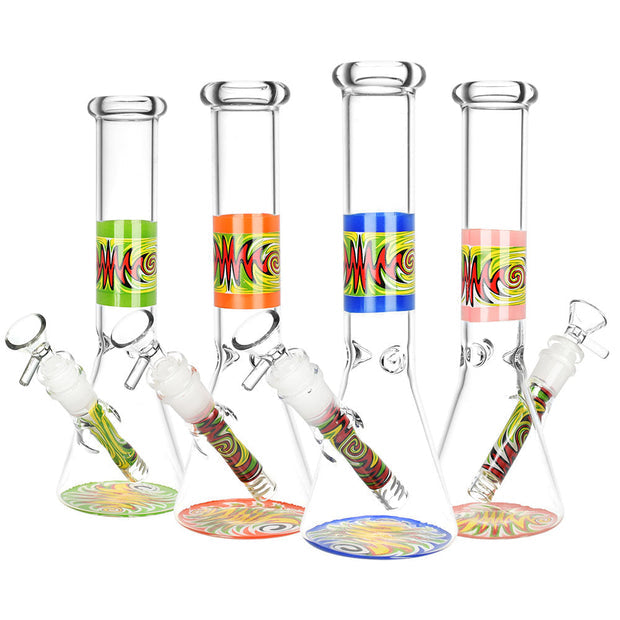 WP - Line Work Beaker w/ Matching Downstem - Assorted Colors