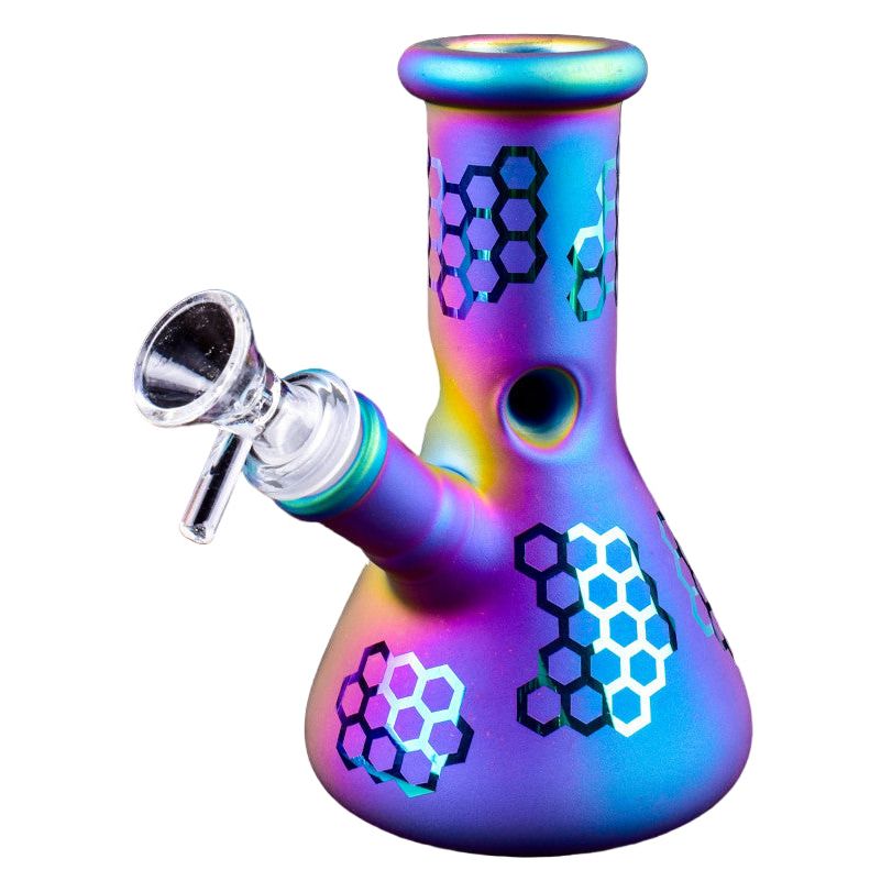 WP - 6.5" Patterned Frosted Beaker - Asst