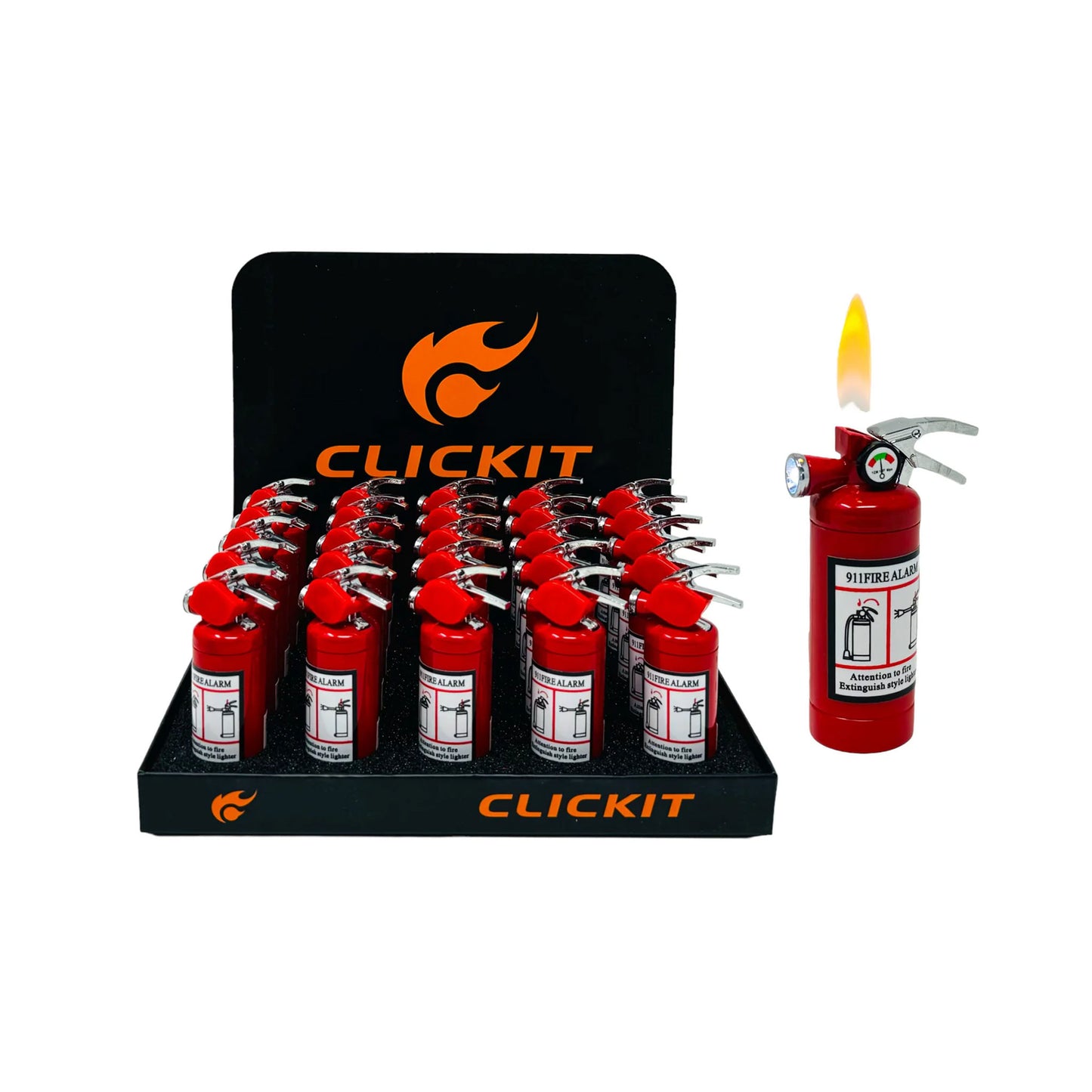 Clickit - Lighter - Fire Extinguisher - 25ct