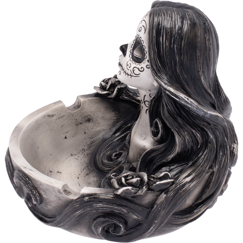 Fujima Lady Day of the Dead Ashtray - (4.5"x5.1")
