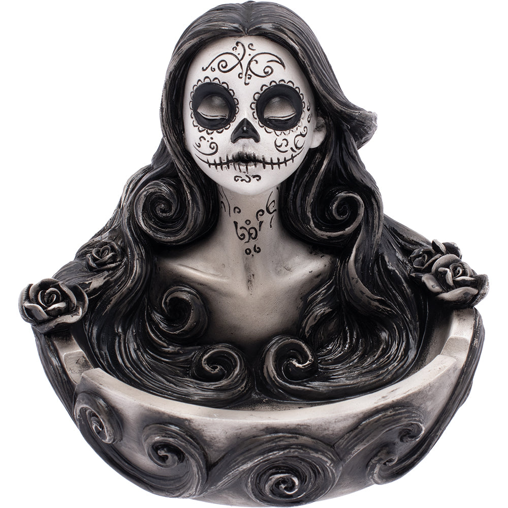 Fujima Lady Day of the Dead Ashtray - (4.5"x5.1")