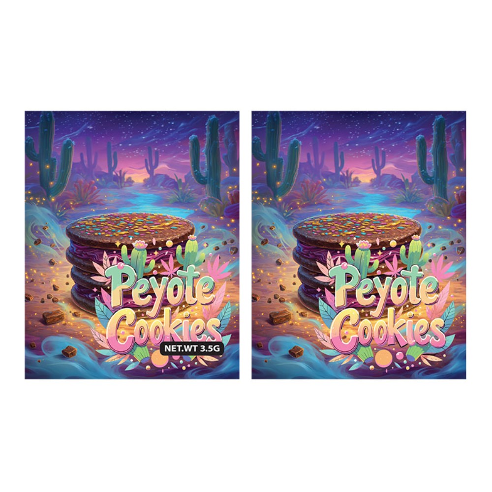 Mylar Bags - 100ct - 3.5g Designer Peyote Cookies