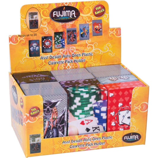 Plastic Cig. Box W/Alum Cover - Kings 12ct