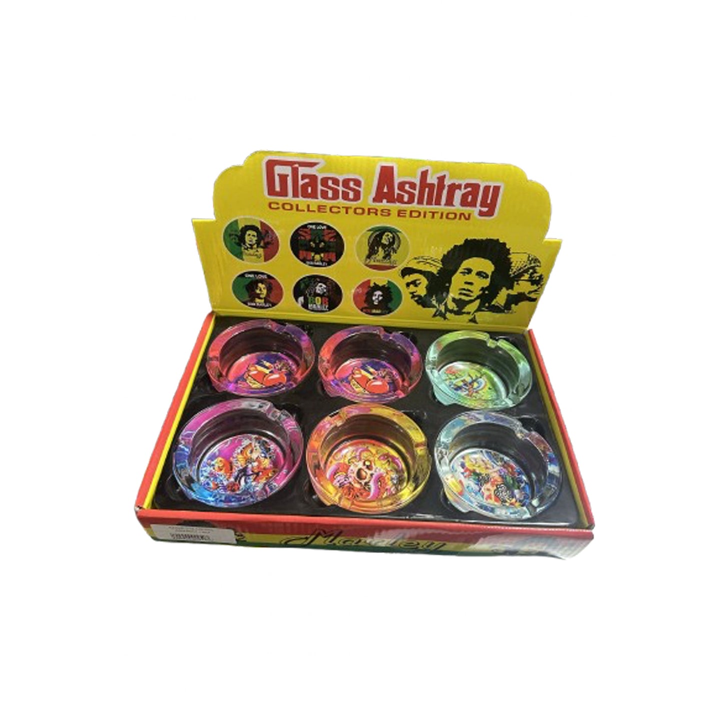 Ashtray - Bob Marley Assorted Design - 6ct