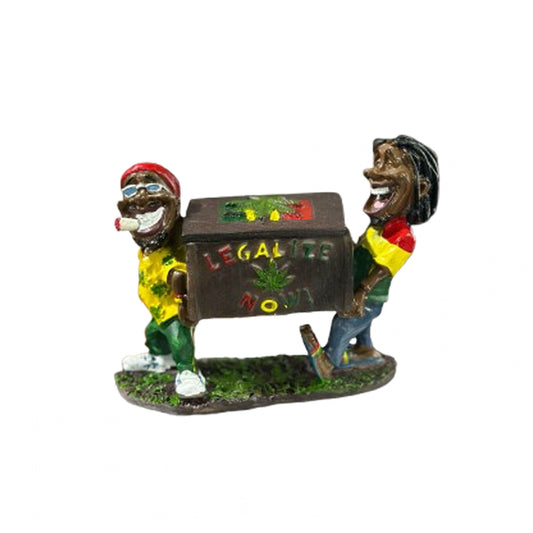 Ashtray - Jamaican Poly Resin - Sitting on Leaf - LT101