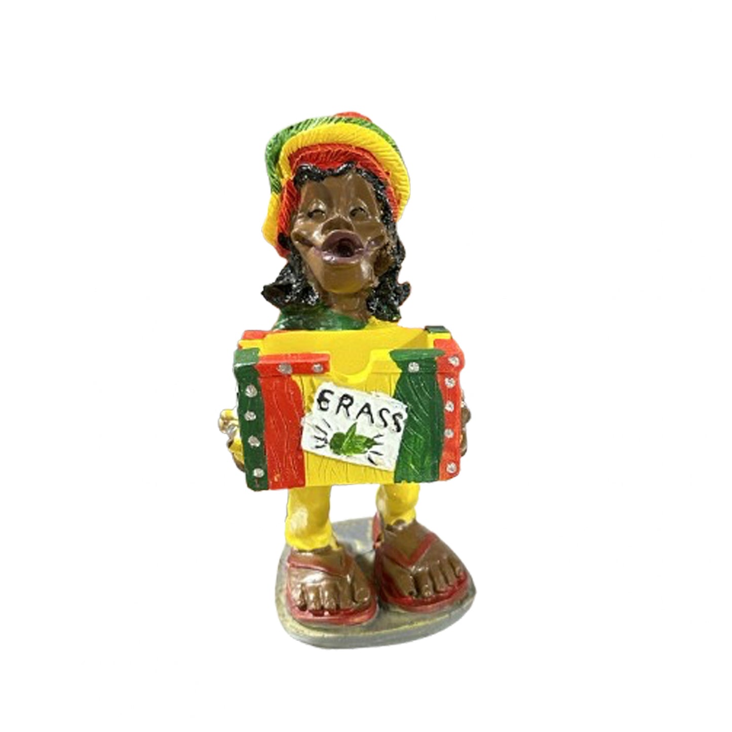 Ashtray - Jamaican Poly Resin - Sitting on Leaf - LT101