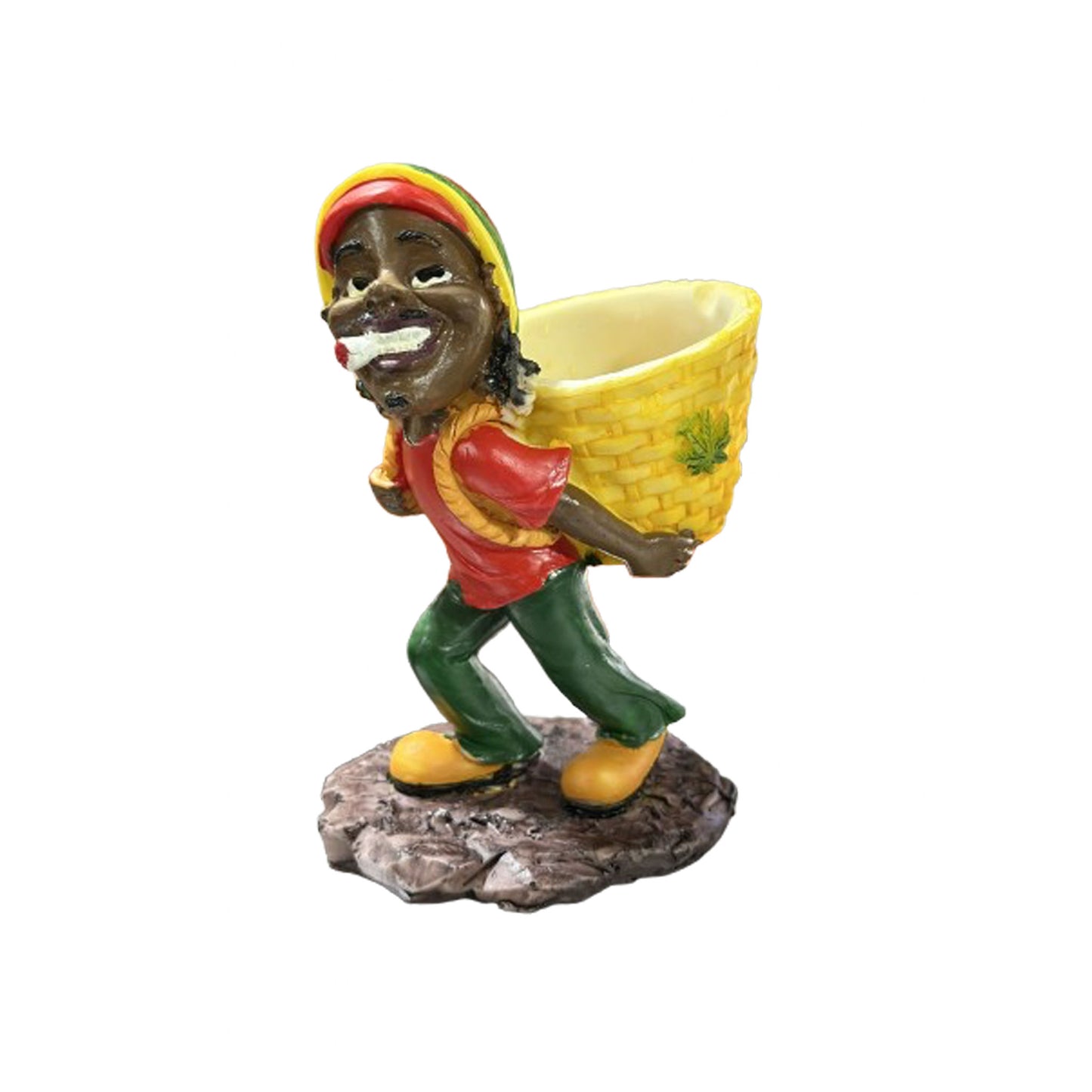 Ashtray - Jamaican Poly Resin - Bowl Overhead - LT194