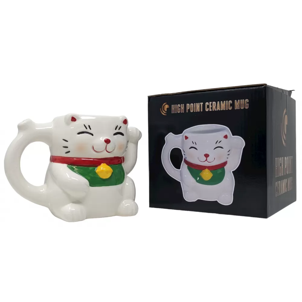 High Point Mug Pipe - Lucky Cat