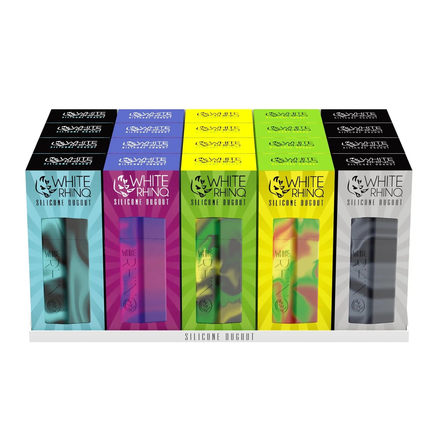 White Rhino - Silicone Dugout - Asst Colors - 20ct Display*