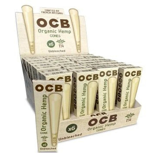 OCB - Cones - Organic Hemp - 1 1/4 - 6pk - 32ct