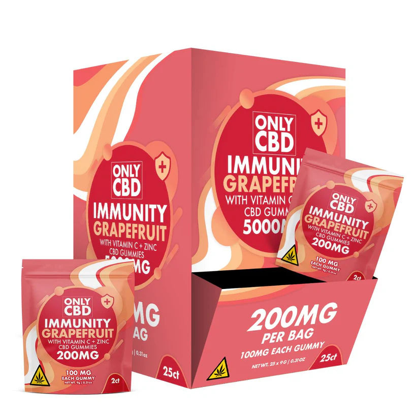 Only CBD - 100mg CBD Immunity Gummies - 2pk - 25ct
