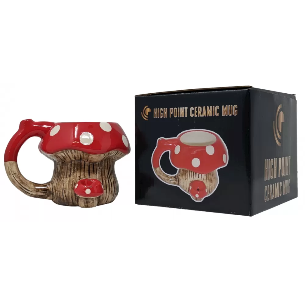High Point Mug Pipe - Red Mushroom