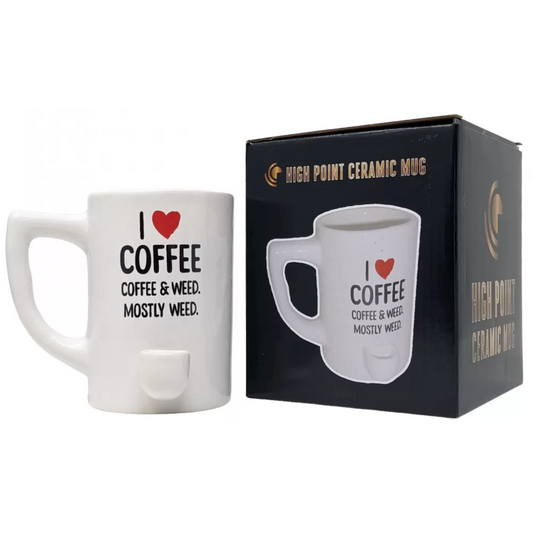 High Point Mug Pipe - White Coffee & Weed