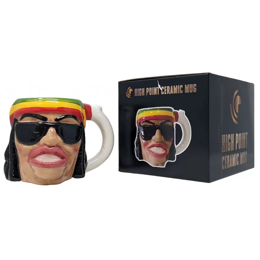 High Point Mug Pipe - Rasta Man