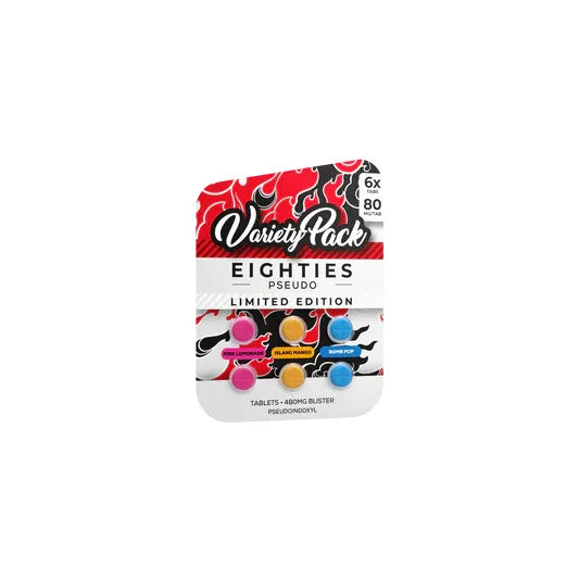 Straight Heat - 80mg 7-OH Tabs w/Pseudo Limited Edition Variety Pack - 6pk - 10ct
