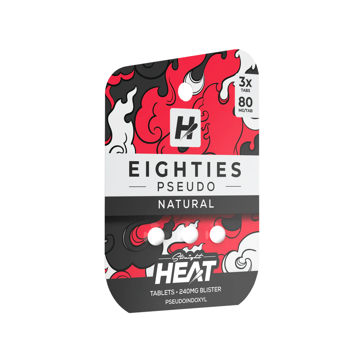 Straight Heat - 80mg Pseudo + 7-OH Tabs - 3pk - 10ct