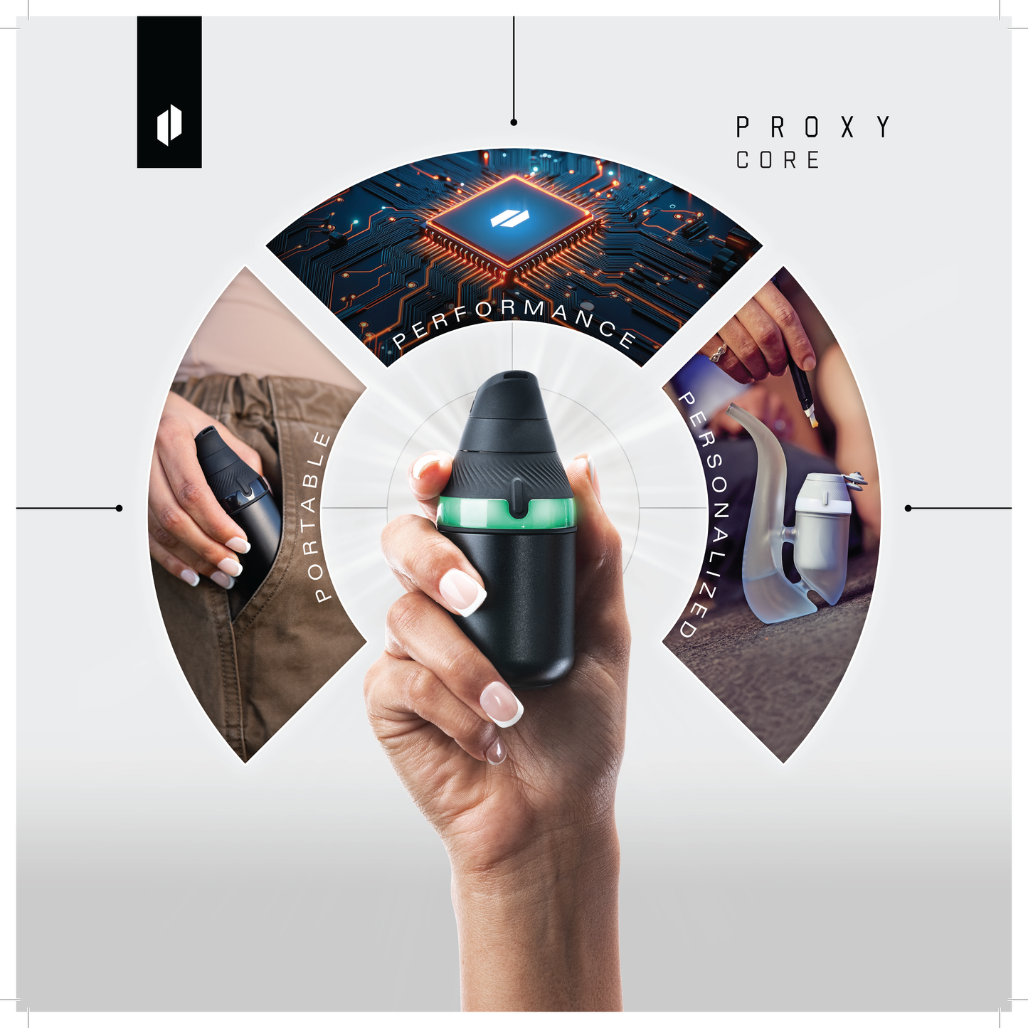 Puffco Proxy Core Kit Modular Vaporizer - Onyx