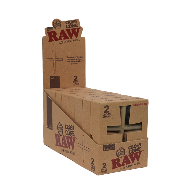 Raw - Cross Cone - 2pk - 8ct