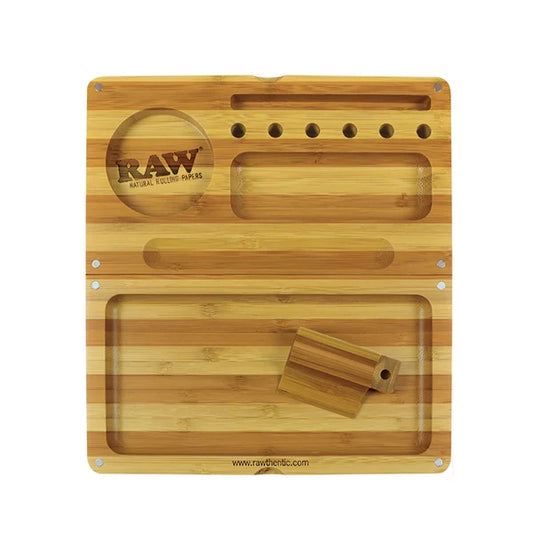 Raw - Backflip Striped Bamboo Magnetic Rolling Tray