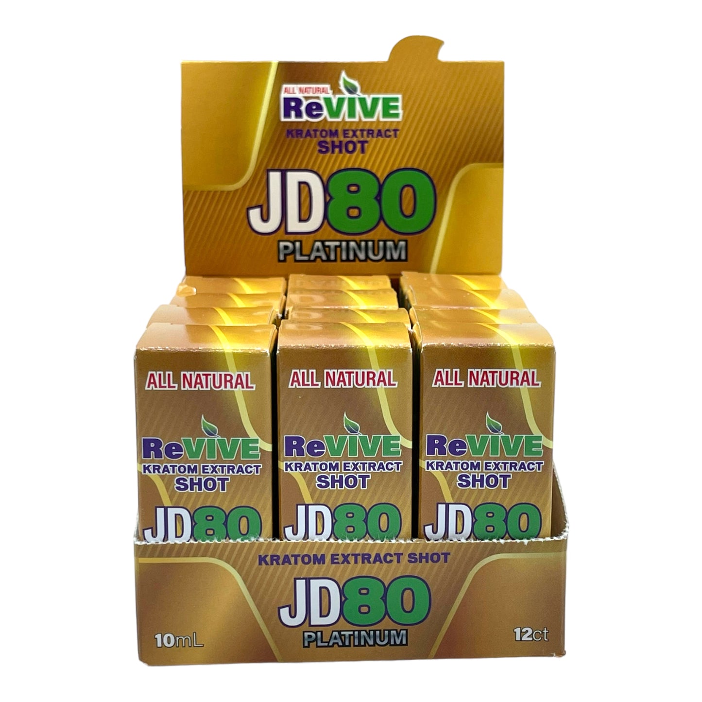 ReVIVE Kratom Extract Shots JD80 Platinum 10ml - 12ct