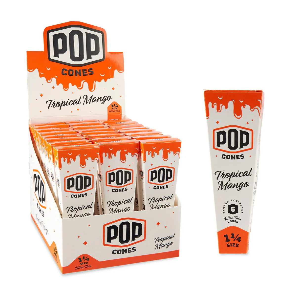 Pop - Cones - Ultra Thin - 1 1/4 - 6pk - 24ct