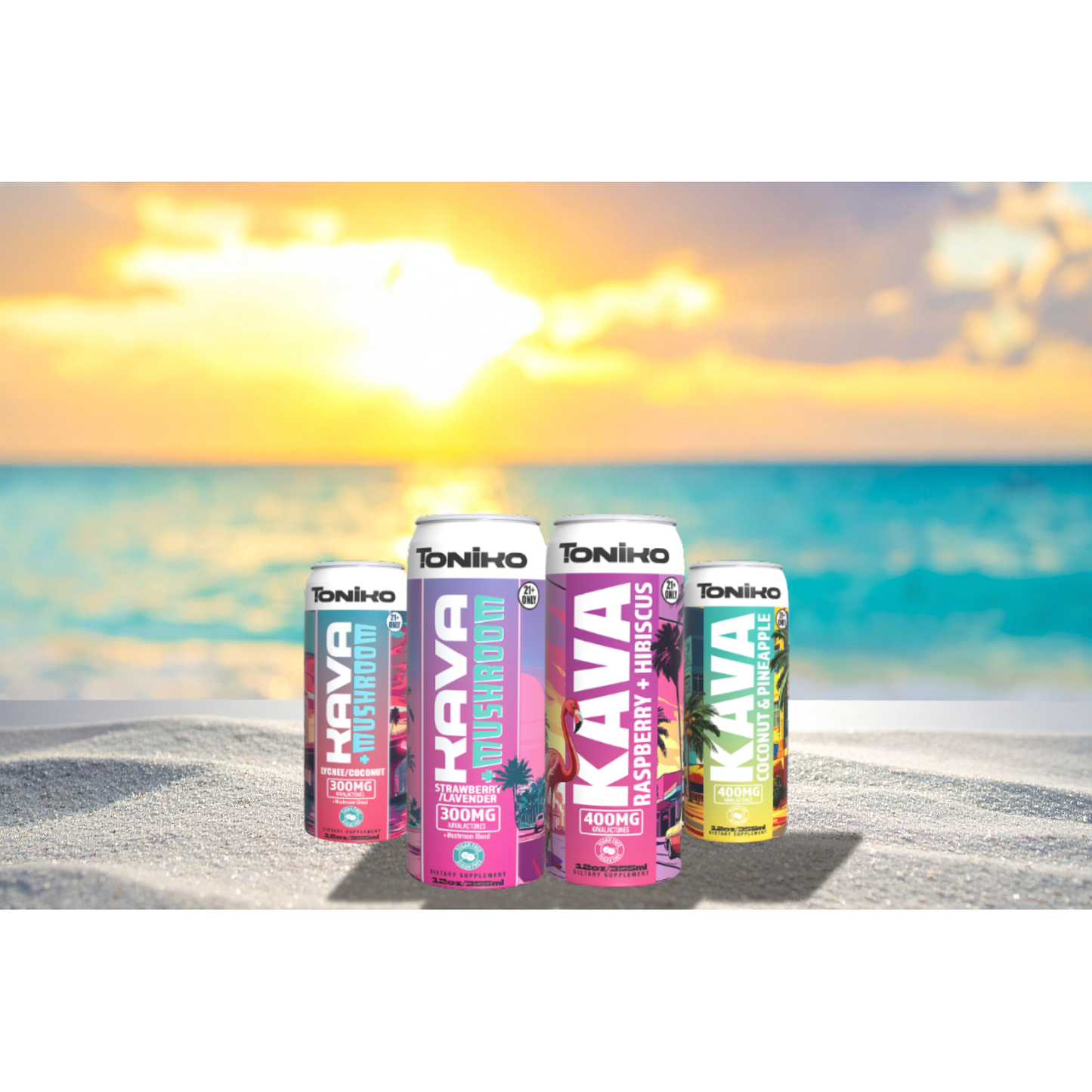 Toniko 300mg Kava Mushroom 12oz Seltzer