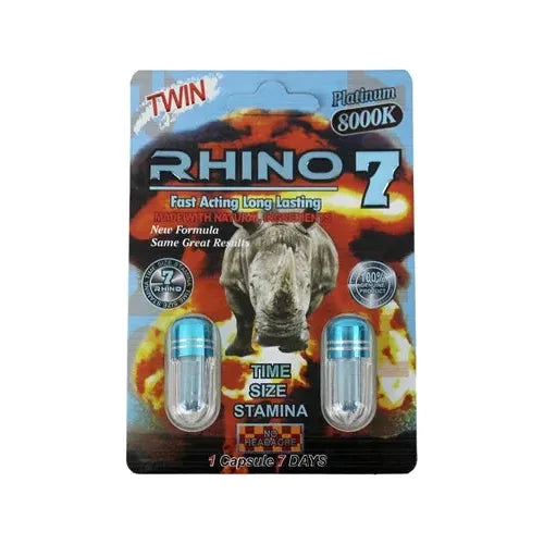 Rhino 7 - Enhancer - Platinum 8000K Caps - 2pk - 24ct