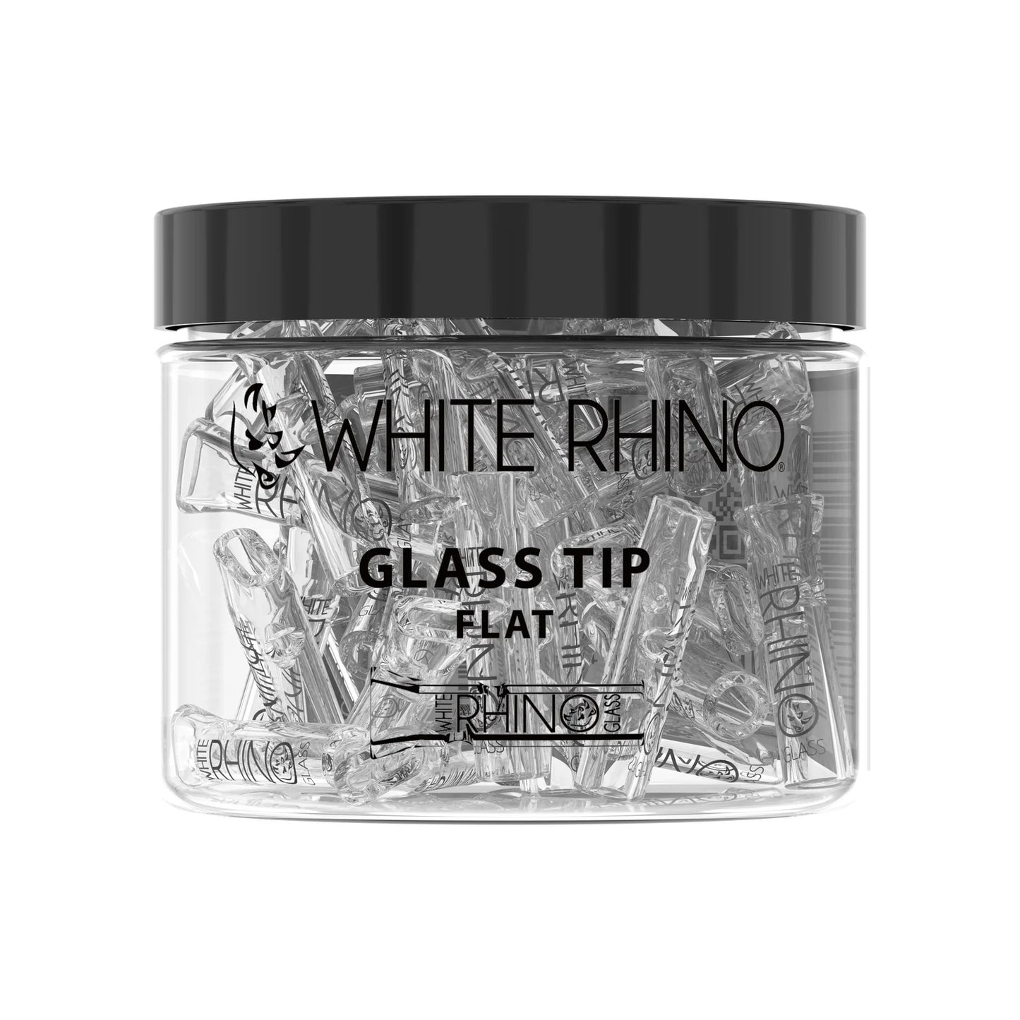 White Rhino - Tips - Glass - Flat - 50ct Display