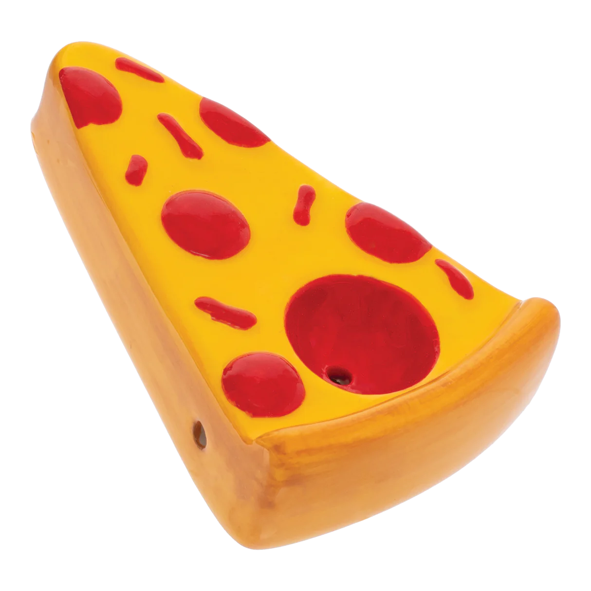 Wacky Bowlz - Ceramic Pipe - Fun Designs and Unique Shapes - 3.5" - Pizza Slice