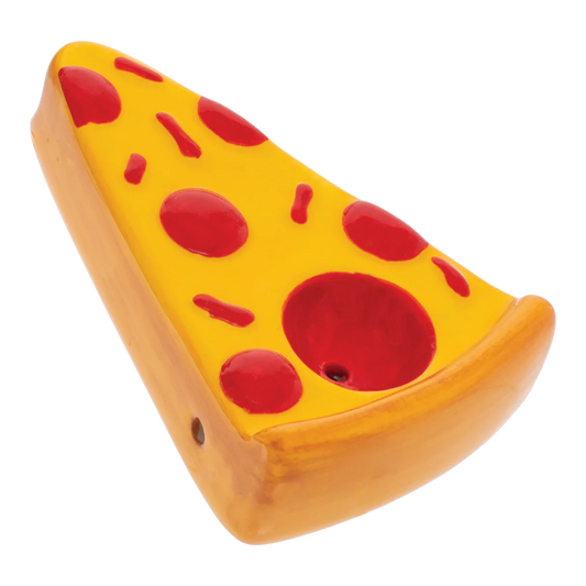 Wacky Bowlz - Ceramic Pipe - Fun Designs and Unique Shapes - 3.5" - Pizza Slice