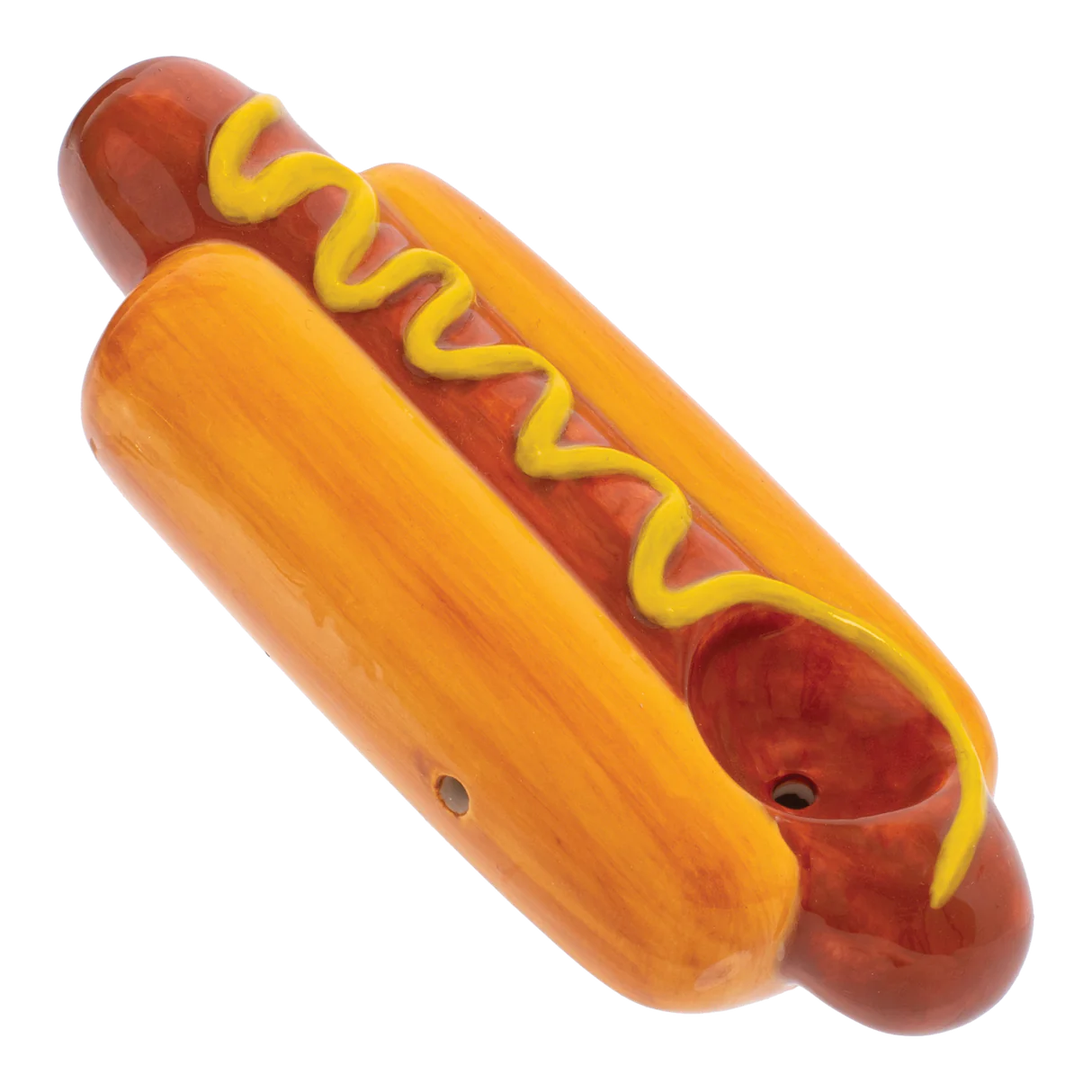 Wacky Bowlz - Ceramic Pipe - Fun Designs and Unique Shapes - 3.5" - Hot Dog