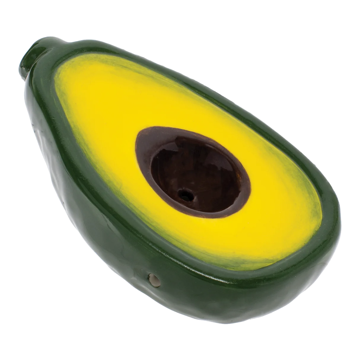 Wacky Bowlz - Ceramic Pipe - Fun Designs and Unique Shapes - 3.5" - Avocado