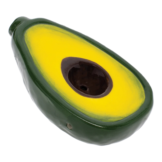 Wacky Bowlz - Ceramic Pipe - Fun Designs and Unique Shapes - 3.5" - Avocado