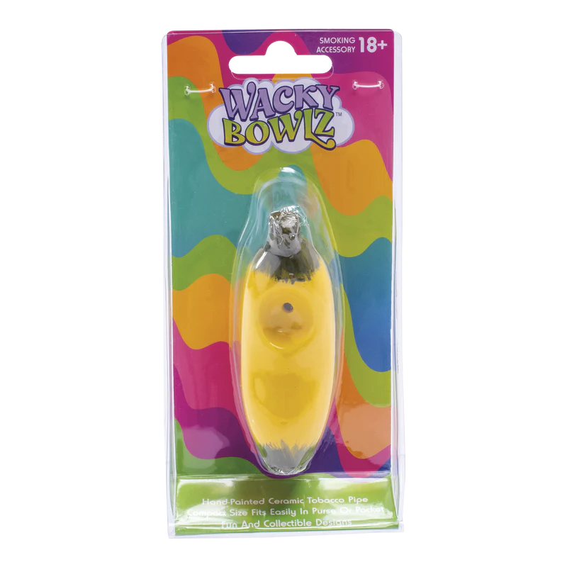 Wacky Bowlz - Ceramic Pipe - Large - 3.5"* - Banana