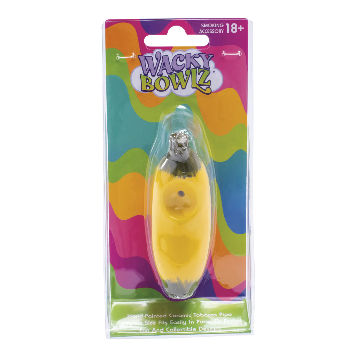 Wacky Bowlz - Ceramic Pipe - Fun Designs and Unique Shapes - 3.5" - Banana