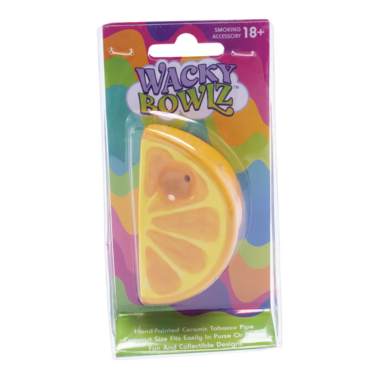 Wacky Bowlz - Ceramic Pipe - Fun Designs and Unique Shapes - 3.5" - Orange Slice