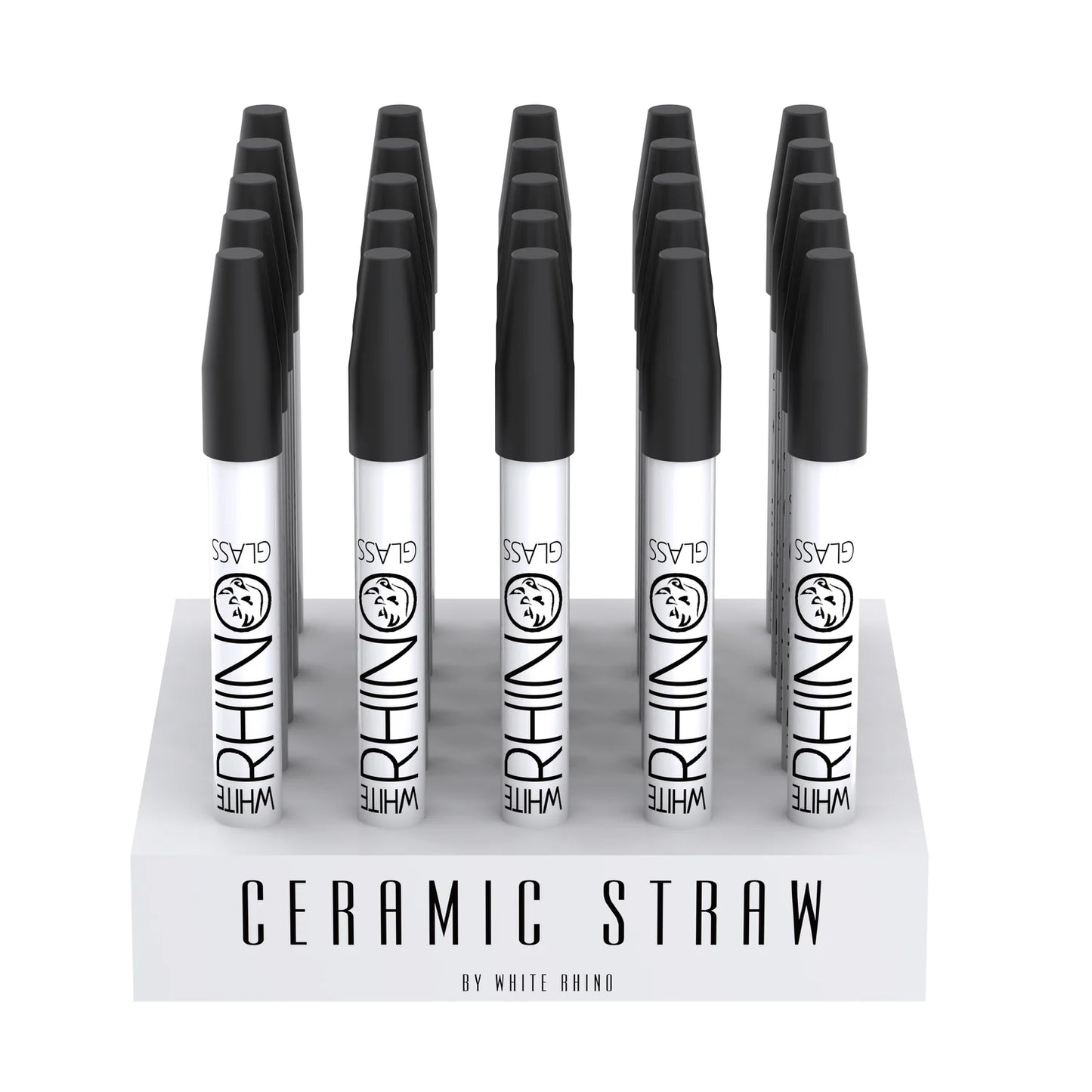 White Rhino - Ceramic - Straw - 25ct Display*