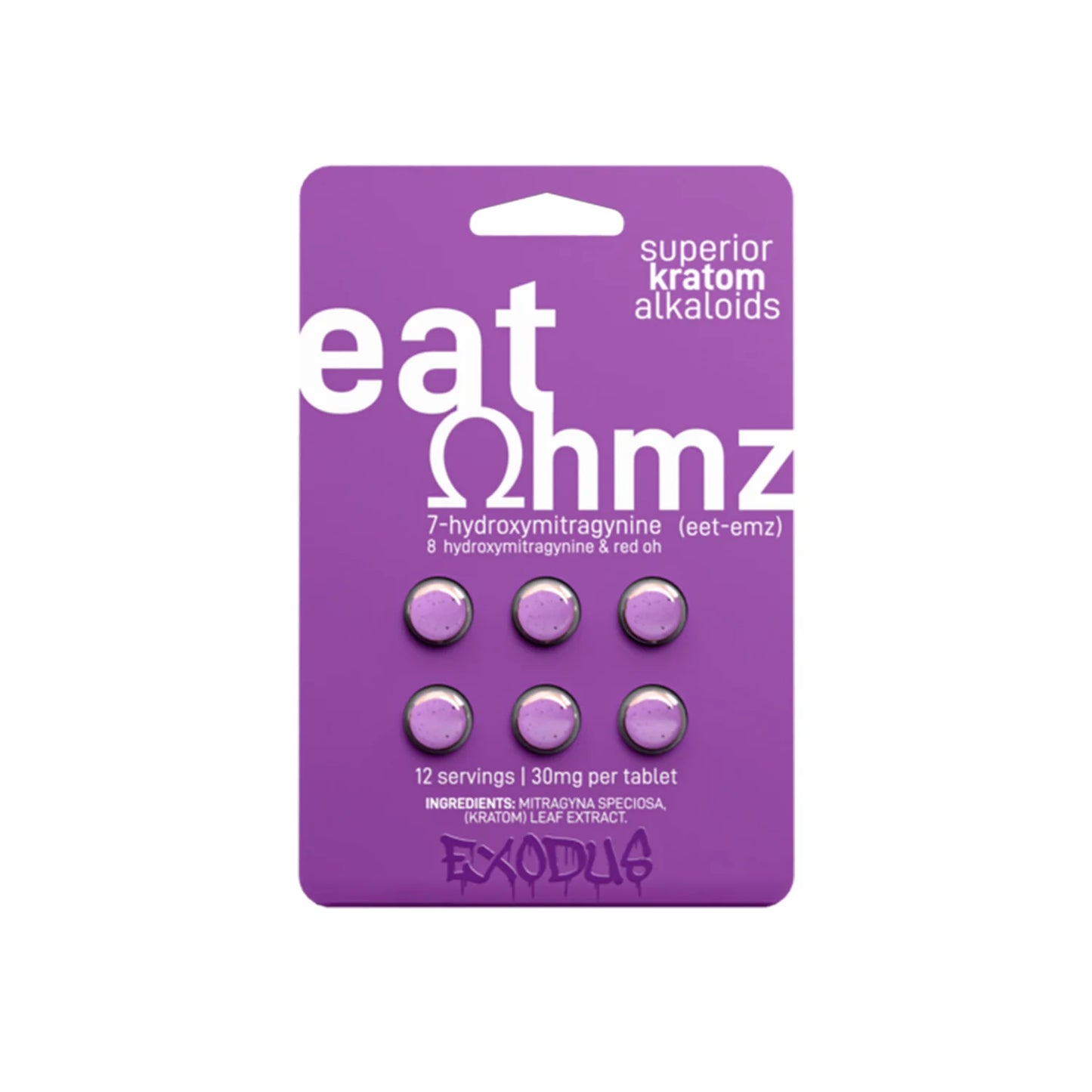 Ohmz Kratom - 7-OH / 8-OH / Red-OH Tabs - Purple - 30mg - 6pk - 6ct +