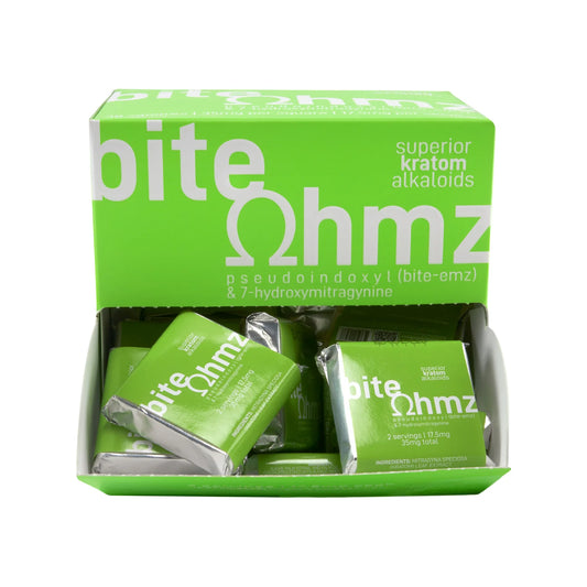 Ohmz Kratom - Pseudo + 7-OH Chocolate - Green - 35mg - 30ct +