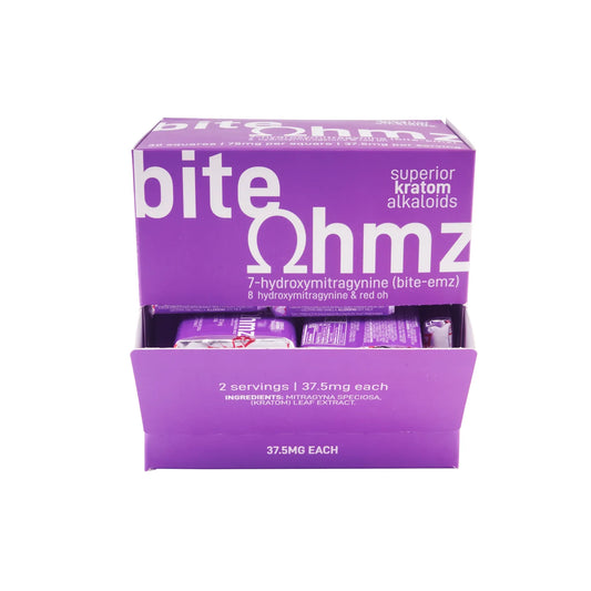 Ohmz Kratom - 7-OH / 8-OH / Red-OH Chocolate - Purple - 37.5mg - 30ct +